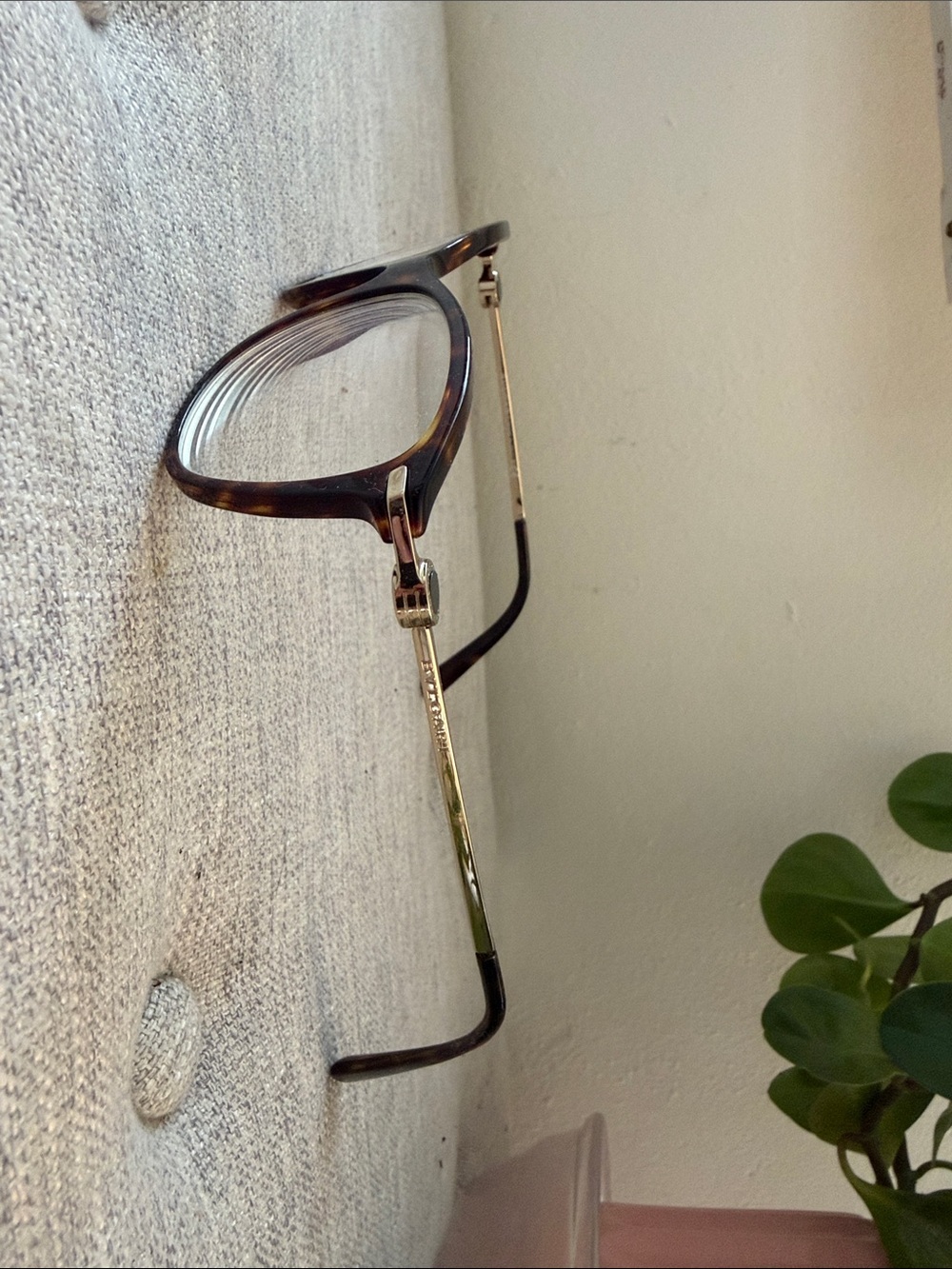 Bulgari Tortoiseshell and Gold Eyeglass Frames - Picture 2 of 4